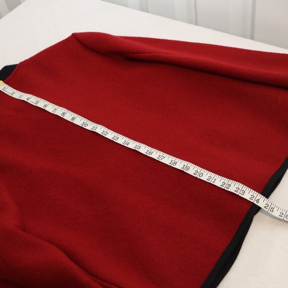 Geiger Collections Womens Wool Jacket Cardigan Red Black Size 42 US Large EUC - Picture 8 of 9